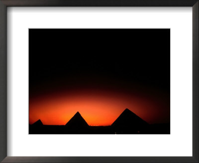 Pyramids Of Giza At Sunset by Kenneth Garrett Pricing Limited Edition Print image