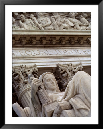 Closeup Of A Statue At The Supreme Court Building, Washington, D.C. by Kenneth Garrett Pricing Limited Edition Print image