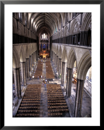 Interior Of Salisbarry Cathedral In Salisbarry, England by Richard Nowitz Pricing Limited Edition Print image