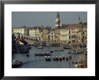 Boats Crowd The Grand Canal Of Venice, Italy by James L. Stanfield Pricing Limited Edition Print image