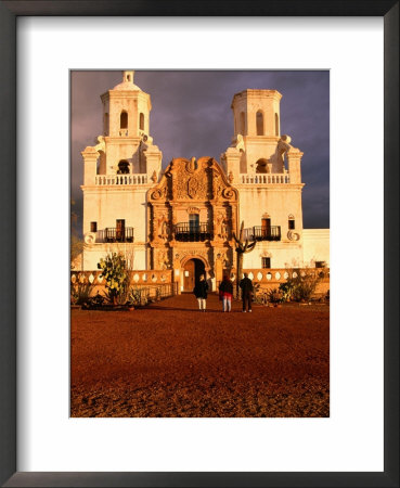 People Outside Mission San Xavier Del Bac, Early Morning, Tucson, Arizona by Eddie Brady Pricing Limited Edition Print image