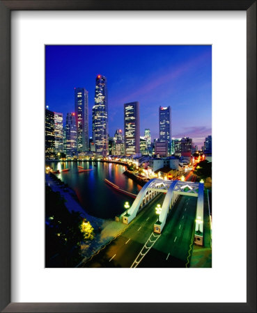 Singapore River At Night, Singapore by Alain Evrard Pricing Limited Edition Print image