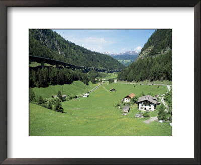 Descending The Brenner Pass In May, With Autobahn On Left And Old Road To Right, Austria by Richard Ashworth Pricing Limited Edition Print image