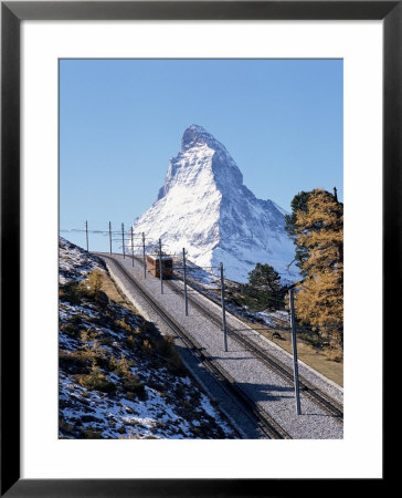 The Matterhorn, 4478M High, And Gornergrat Railway, Switzerland by Hans Peter Merten Pricing Limited Edition Print image