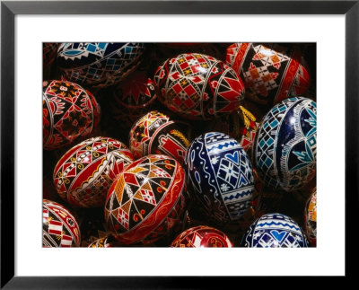 Decorated Eggs For Sale Outside Humor Monastery, Humor Monastery, Suceava, Romania, by Diana Mayfield Pricing Limited Edition Print image