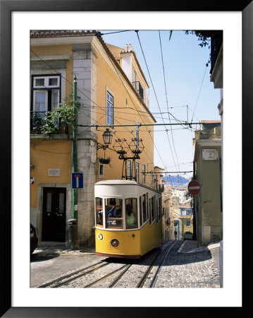Funicular At Elevador Da Bica, Lisbon, Portugal by Yadid Levy Pricing Limited Edition Print image