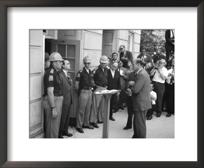 Governor George Wallace Blocks Entrance At The University Of Alabama by Warren K. Leffler Pricing Limited Edition Print image