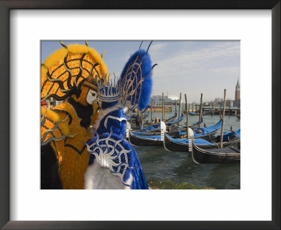 Masked Faces And Costume At The Venice Carnival, Venice, Italy by Christian Kober Pricing Limited Edition Print image