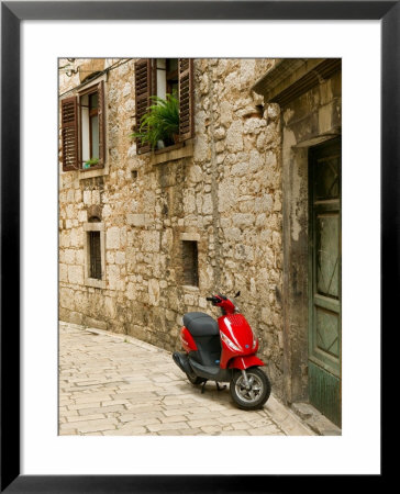 Moped In Alley, Sibenik, Croatia by Russell Young Pricing Limited Edition Print image