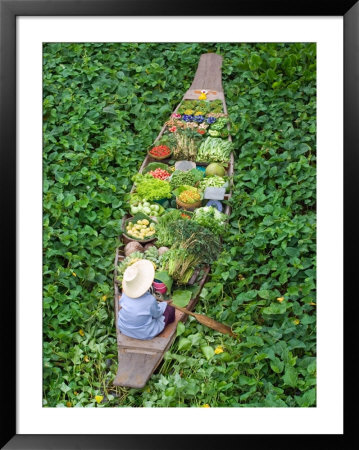Woman In Boat, Floating Market, Bangkok, Thailand by Philip Kramer Pricing Limited Edition Print image