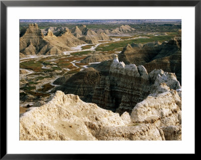 Overhead Of Rock Formations From Sheep Mountain Table, Sw Badlands, Badlands National Park, U.S.A. by Mark Newman Pricing Limited Edition Print image