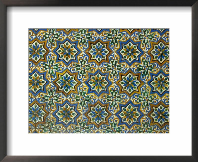Moorish Mosaic Azulejos (Ceramic Tiles), Casa De Pilatos Palace, Sevilla, Spain by John & Lisa Merrill Pricing Limited Edition Print image