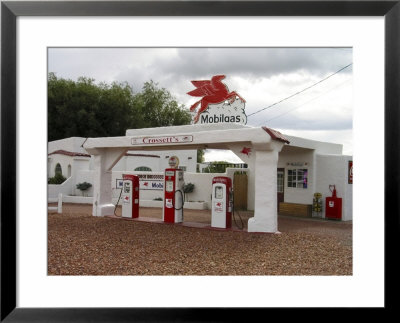 Vintage Mobil Gas Station, Ellensburg, Washington, Usa by Nancy & Steve Ross Pricing Limited Edition Print image