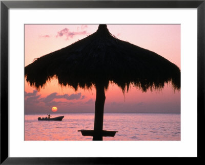Palapa (Umbrella) And Boat, Anse La Raye, Anse-La-Raye, St. Lucia by Jeff Greenberg Pricing Limited Edition Print image
