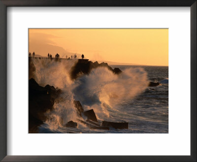 Harbour Breakwater At Sunset, Puerto De La Cruz, Isla De La Tenerife, Canary Islands, Spain by John Pennock Pricing Limited Edition Print image