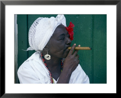 Woman With Cigar, Havana, Cuba by Jan Halaska Pricing Limited Edition Print image