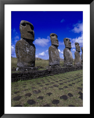 Moai At Ahu Tongariki, Easter Island, Chile by Angelo Cavalli Pricing Limited Edition Print image
