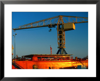Crane At Commercial Harbour, Brest, Brittany, France by Jean-Bernard Carillet Pricing Limited Edition Print image