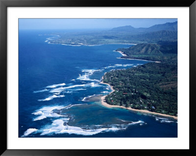 Hanalei Bay And The Distant Princeville Hotel, Kauai, Hawaii, Usa by Charles Sleicher Pricing Limited Edition Print image