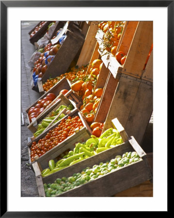 Fruit And Vegetable Shop In Wooden Crates, Montevideo, Uruguay by Per Karlsson Pricing Limited Edition Print image