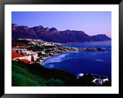 Overhead Of Clifton, Camps Bay With Twelve Apostles In Background, Cape Town, South Africa by Pershouse Craig Pricing Limited Edition Print image
