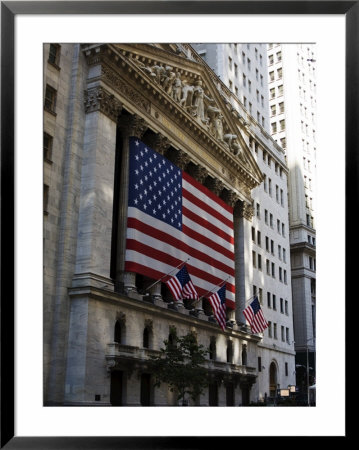 The New York Stock Exchange, Wall Street, Manhattan, New York City, New York, Usa by Amanda Hall Pricing Limited Edition Print image