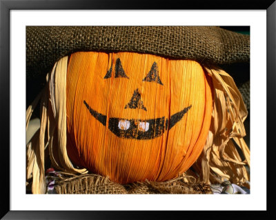 Halloween Face On Scarecrow, Rockies Region Creston, British Columbia, Canada by Barnett Ross Pricing Limited Edition Print image