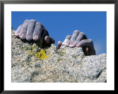Hands Holding Onto Cliff, Djin Needle, Ca by Greg Epperson Pricing Limited Edition Print image