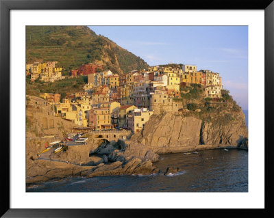 Village Of Manarola, Cinque Terre (Unesco Site), Ligurie, Italy. by Bruno Morandi Pricing Limited Edition Print image