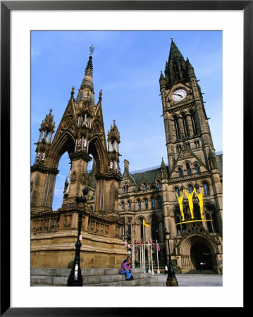 Manchester Town Hall (1876) From Albert Square, Manchester, England by Mark Daffey Pricing Limited Edition Print image