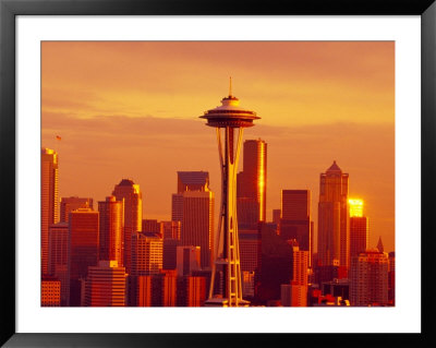 Seattle Skyline And Space Needle, Washington, Usa by Terry Eggers Pricing Limited Edition Print image