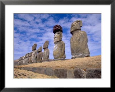 15 Moais At Ahu Tongariki, Easter Island, Chile by Walter Bibikow Pricing Limited Edition Print image