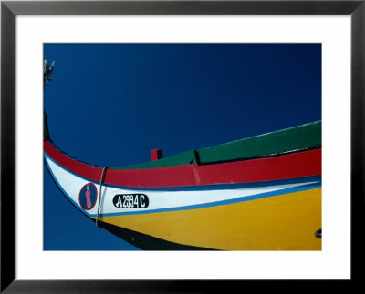 Decorated Prow Of A Wooden Seaweed Fisherman's Boat In Murtosa, Azores, Portugal by Jeffrey Becom Pricing Limited Edition Print image