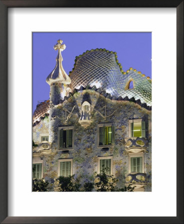 Gaudi Architecture, Casa Batllo, Barcelona, Catalunya (Catalonia) (Cataluna), Spain, Europe by Gavin Hellier Pricing Limited Edition Print image
