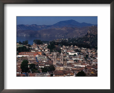 Rooftops Of Town From Cruz De Mision, Valle De Bravo, Mexico by John Neubauer Pricing Limited Edition Print image