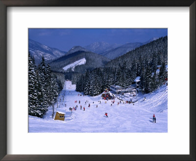 People Skiing On Jasna Run, Jasna Resort, Low Tatra Mountains, Slovakia by Richard Nebesky Pricing Limited Edition Print image