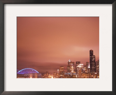 Downtown And Qwest Field, Seattle, King County, Washington, Usa by Brent Bergherm Pricing Limited Edition Print image