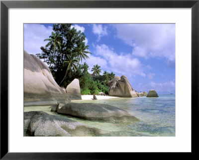 Granite Outcrops, La Digue Island, Seychelles, Africa by Pete Oxford Pricing Limited Edition Print image