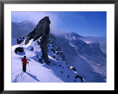 Climber Overlooking Weasel River Valley, Auyuittuq National Park, Baffin Island, Nunavut, Canada by Grant Dixon Pricing Limited Edition Print image