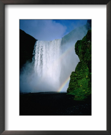 View Of Skogafoss A 60 Metre Waterfall Just Outside Of Skogar. There Is A Storskogar, Iceland by Cornwallis Graeme Pricing Limited Edition Print image
