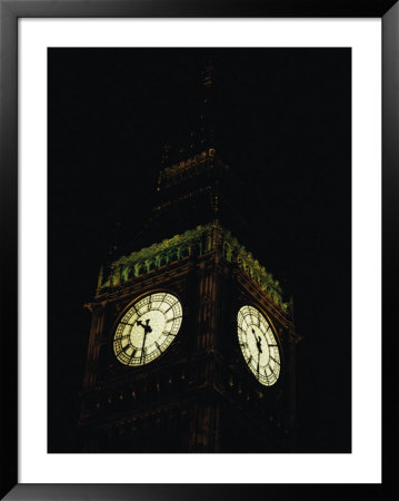 The Clock Faces Of Big Ben, In Its Late-Gothic Revival Tower by O. Louis Mazzatenta Pricing Limited Edition Print image