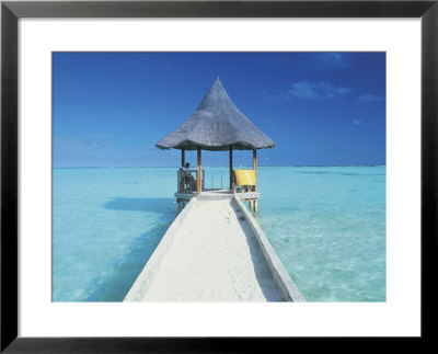 Maldives, Pier And Ocean by Peter Adams Pricing Limited Edition Print image