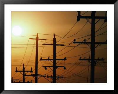 Power Lines At Dusk, Australia by Peter Hendrie Pricing Limited Edition Print image