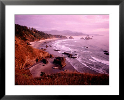 Overhead Of Coastline, Cannon Beach, Evening, Ecola State Park, U.S.A. by Ann Cecil Pricing Limited Edition Print image
