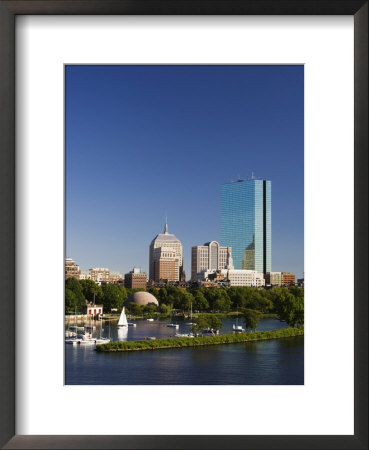 The John Hancock Tower And City Skyline Across The Charles River, Boston, Massachusetts, Usa by Amanda Hall Pricing Limited Edition Print image