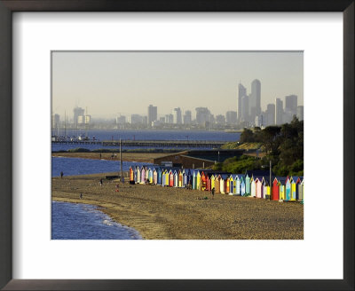 Bathing Boxes, Middle Brighton Beach, Melbourne, Victoria, Australia by David Wall Pricing Limited Edition Print image