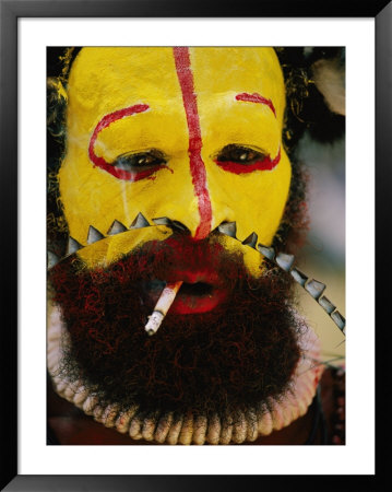 A Close-View Of A Huli Wigmans Face by Jodi Cobb Pricing Limited Edition Print image