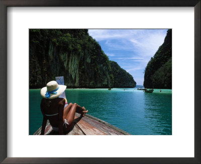 Woman On Boat, Phi Phi Island, Phuket by Angelo Cavalli Pricing Limited Edition Print image