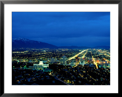 Salt Lake City At Night by James P. Blair Pricing Limited Edition Print image