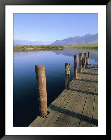 Keswick Landing Stage, Derwentwater (Derwent Water), Lake District National Park, Cumbria, England by Neale Clarke Pricing Limited Edition Print image